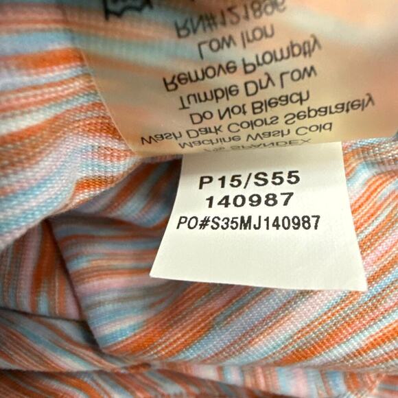 Title Nine Dress Small Orange Blue Space Dye Print A Line - Picture 4 of 10